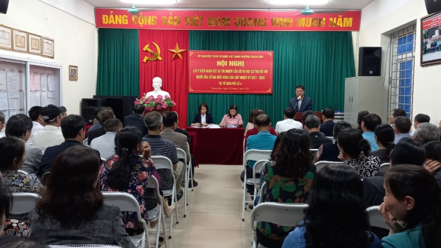 Hà Nội hoàn thành lấy ý kiến cử tri nơi cư trú với người ứng cử đại biểu Quốc hội, HĐND 